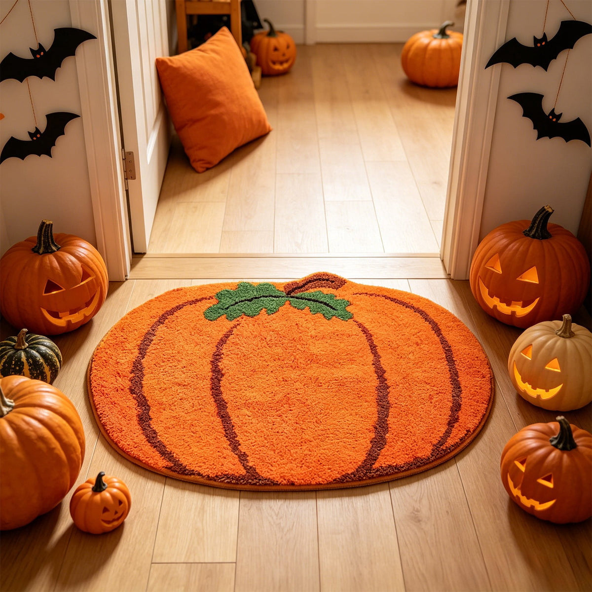 XGFHYJEH Halloween Decorations LED Candle Lights, 3pc Pumpkin Lantern, Halloween Indoor Decor, Halloween Table Decoration Ornament for Home Room Party
