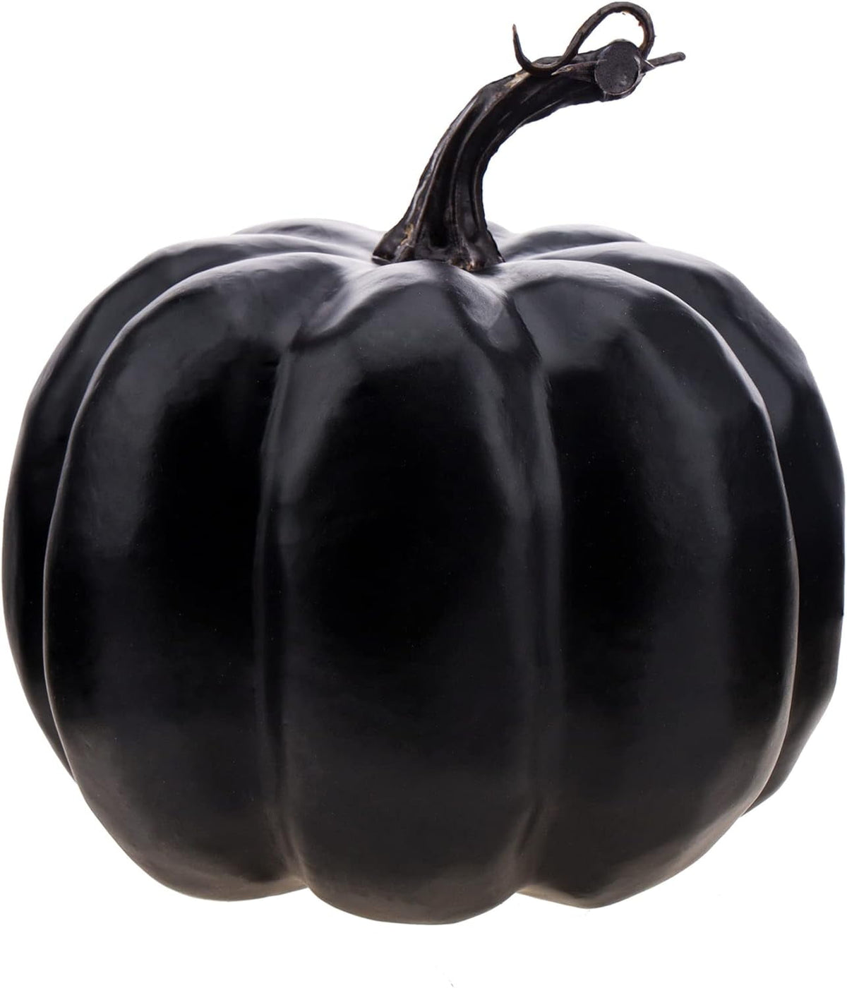 Halloween Artificial Fake Black Foam Pumpkins Autumn Fall Harvest Farmhouse Table Kitchen Thanksgiving Party Realistic Photography Props