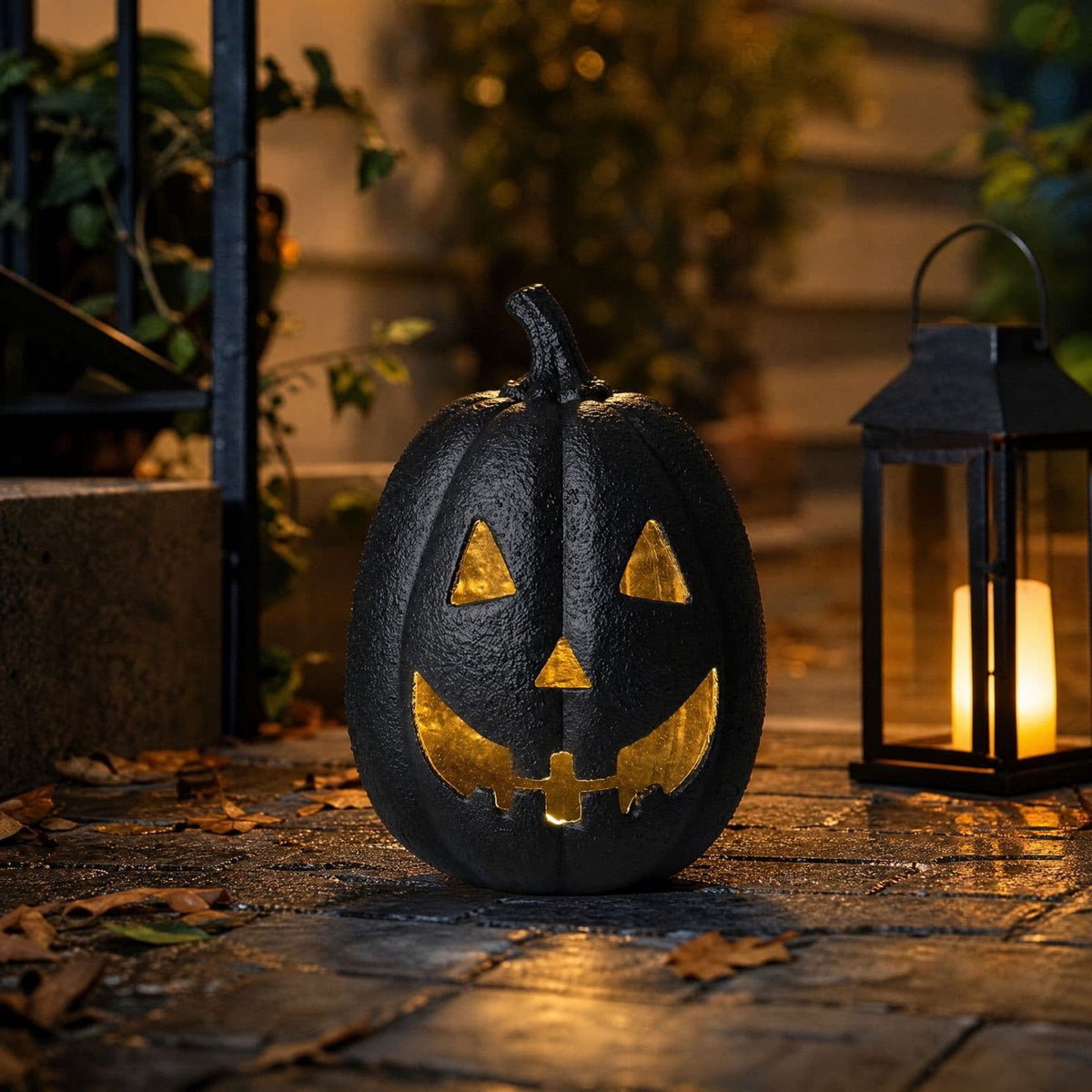 Oversized LED Lighted Pumpkin Decoration with Bright Glow, Large Plastic Halloween Pumpkin for Outdoor Yard, Porch, Home, Storefront, Shopping Mall, and Holiday Display