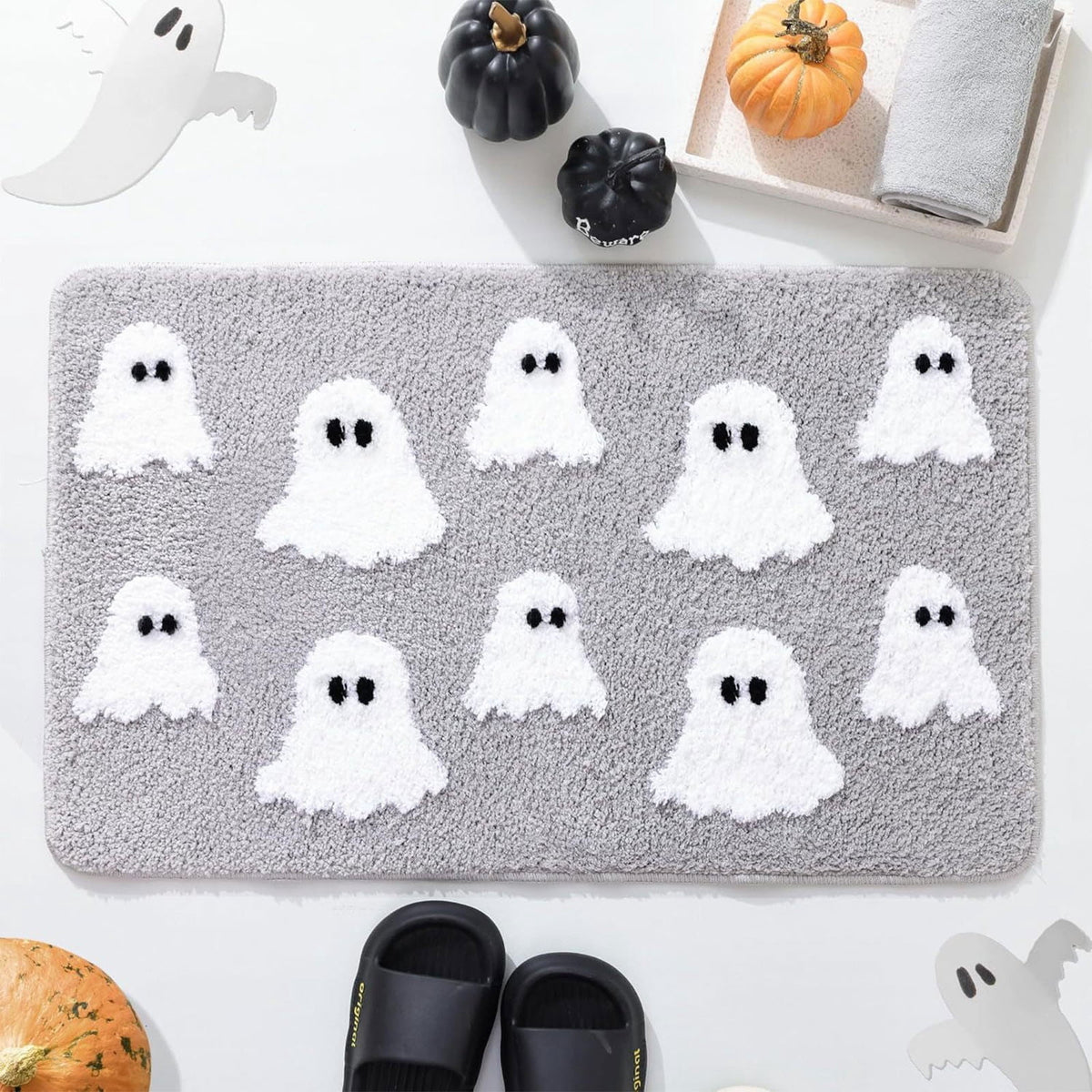 Black Halloween Mini LED Lantern Table Centerpiece 5.1 Inch for Indoor Decor, 2 Inch, 5 cm