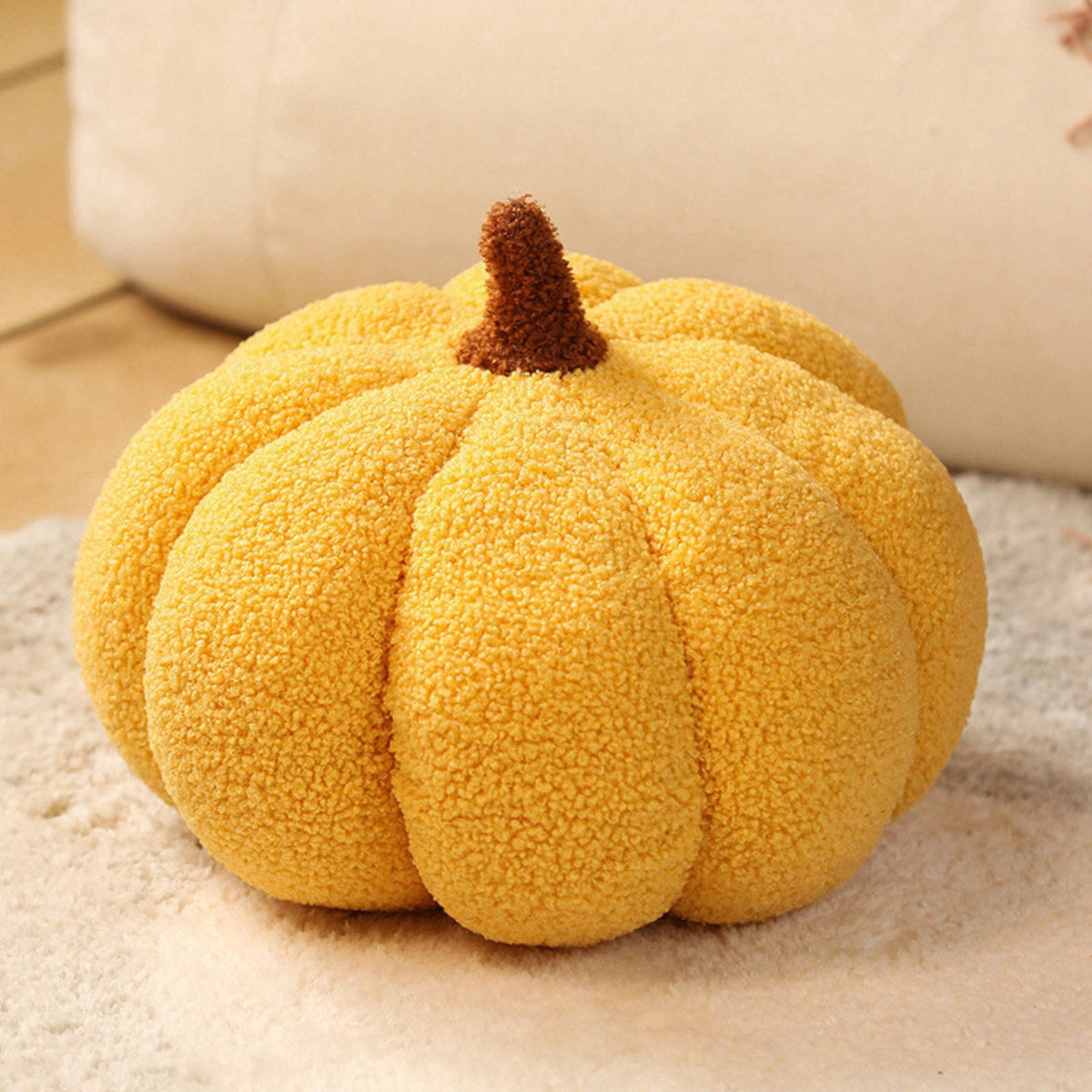 Halloween Plush Pumpkin Decorations, Soft Stuffed Fabric Pumpkins for Fall Harvest & Spooky Season Home Decor