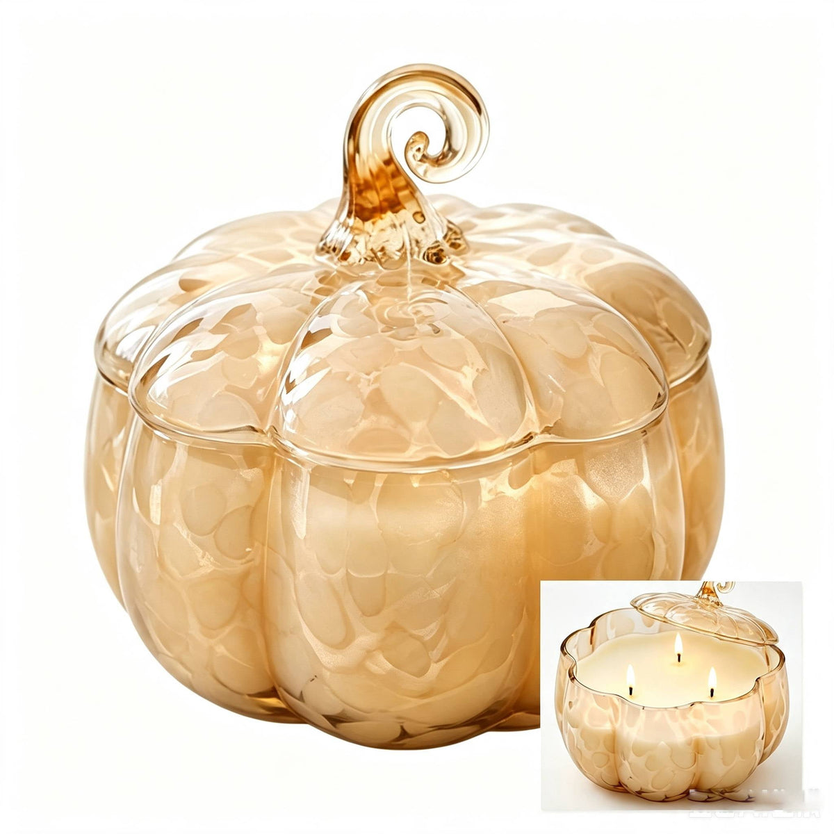 Halloween Pumpkin Jar Candle Farm Apple Pumpkin Scented 3 Wick Confetti Figural Desktop Thanksgiving Fall Decoration Gifts