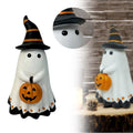 Halloween Pumpkin Ornament Clearance Halloween Ornament Ceramic White Figurines Resin Halloween Ornaments Halloween Sculpture Decor for Bedroom Living Room