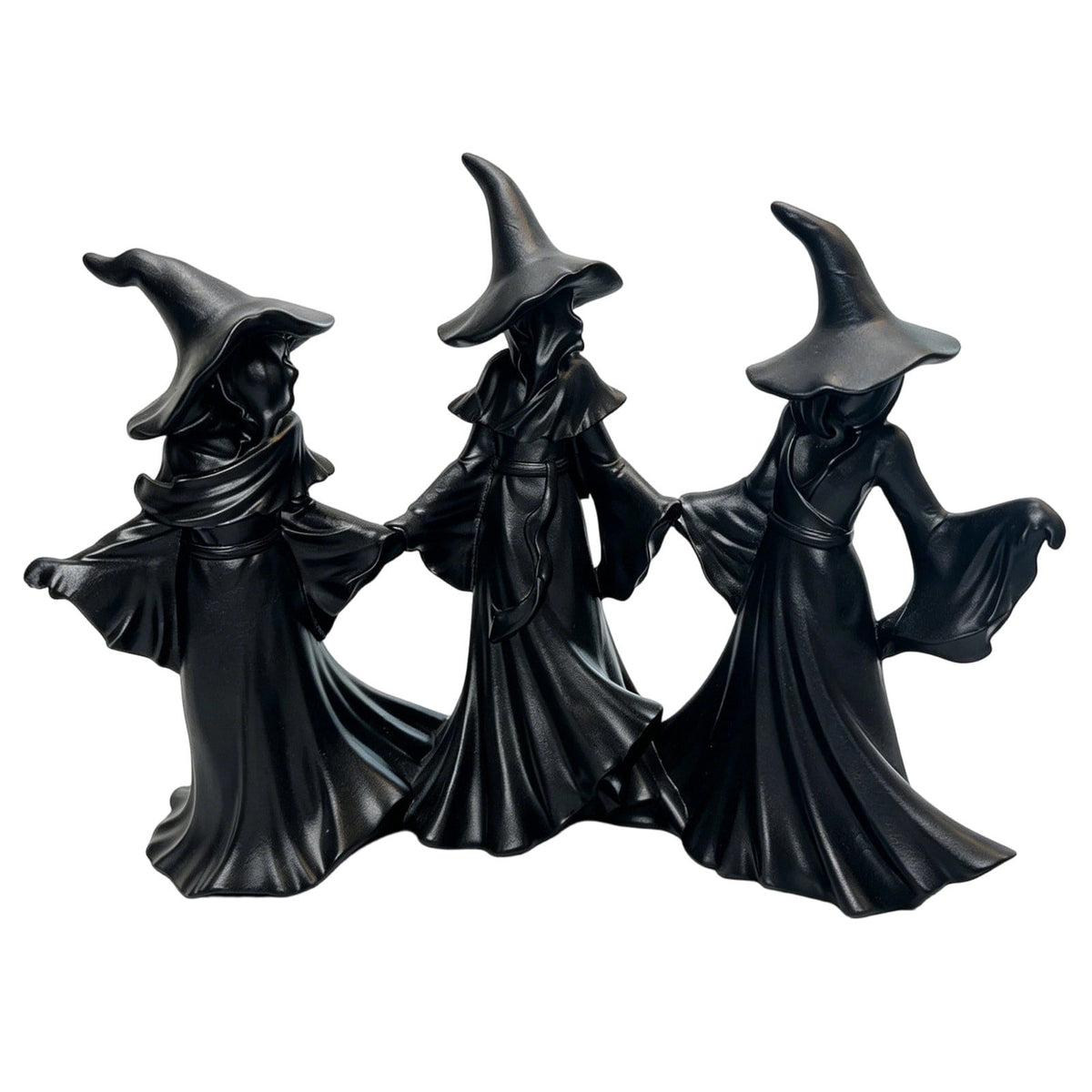 2026 New Halloween Mossy Tree Witch With Crow Light Up 7" Resin Figurine Rave Mantel Shelf Party Decorations