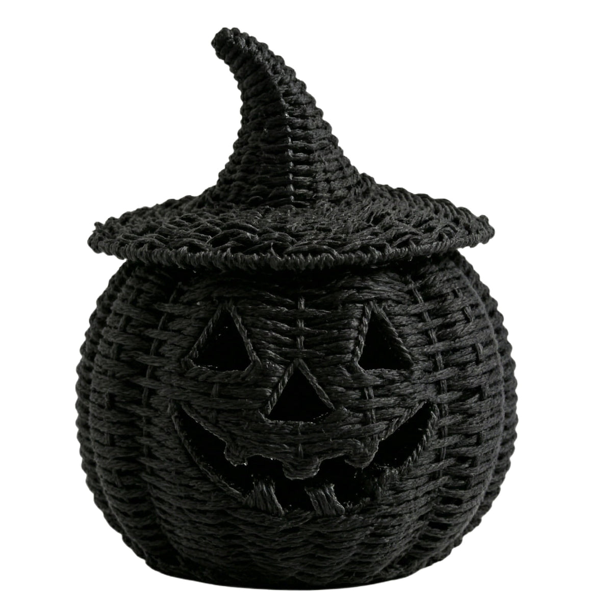 Handwoven Rattan Ghost Lantern with Witch Hat - 13.78 Inch White Wicker Ghost Decor, Light Up Halloween Decorations for Indoor Outdoor, Porch, Patio, Spooky Home Decor, Fall Harvest