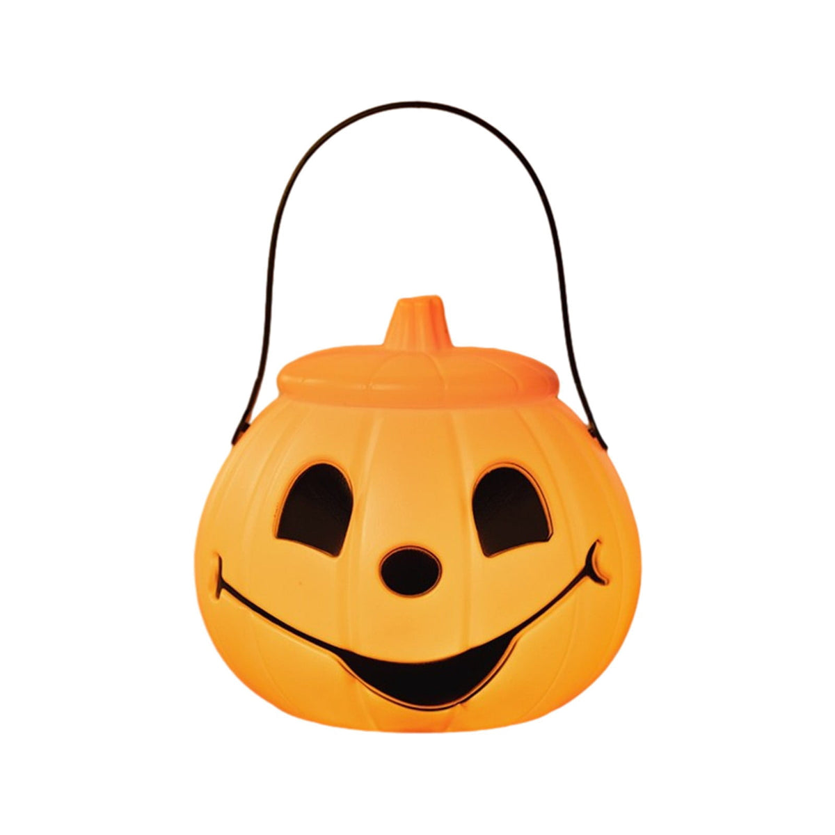 Kyusrd Trick or Treat Halloween Lantern Pumpkin Decoration Lighted Table Centerpieces Ornaments Spooky Pumpkin Prop Decor Decorative Wedding Candy Bowl Organizer Canisters