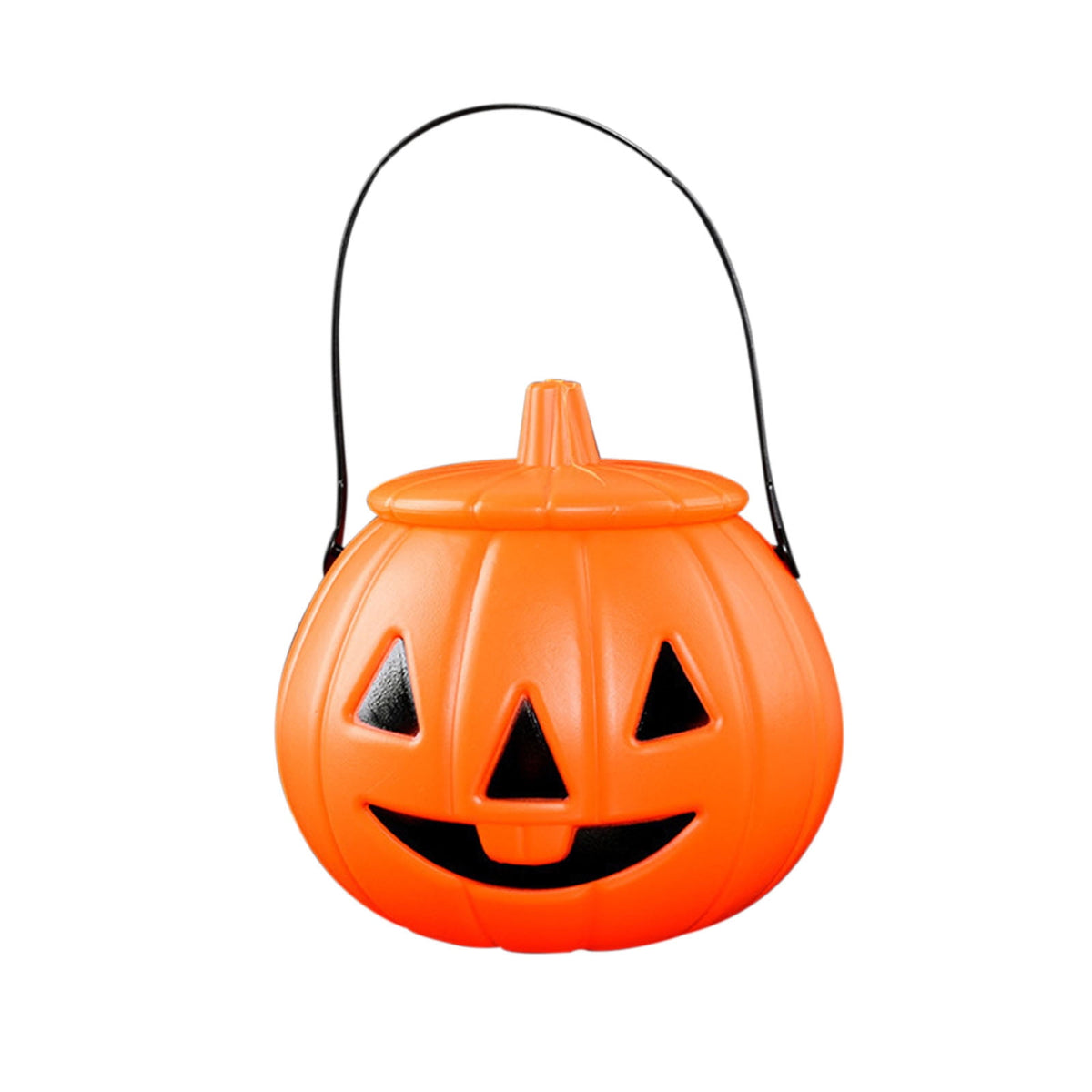 Kyusrd Trick or Treat Halloween Lantern Pumpkin Decoration Lighted Table Centerpieces Ornaments Spooky Pumpkin Prop Decor Decorative Wedding Candy Bowl Organizer Canisters