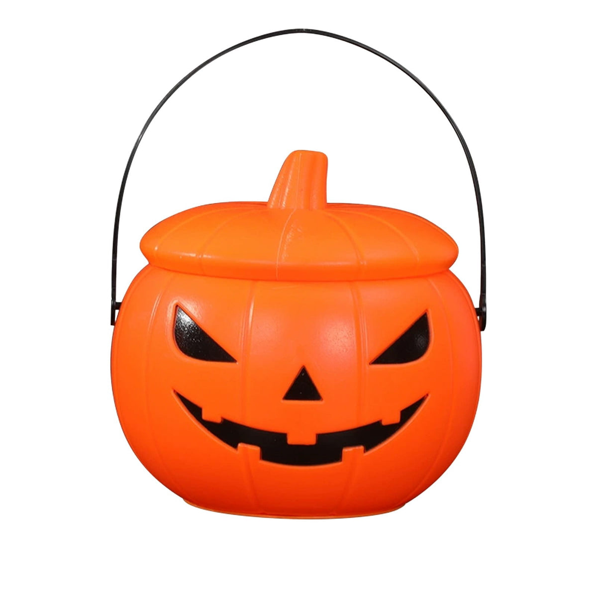 Kyusrd Trick or Treat Halloween Lantern Pumpkin Decoration Lighted Table Centerpieces Ornaments Spooky Pumpkin Prop Decor Decorative Wedding Candy Bowl Organizer Canisters