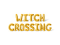 Letter Balloons - WITCH CROSSING 16" Inch Alphabet Letters Foil Mylar Balloon Halloween Party Banner (Gold)