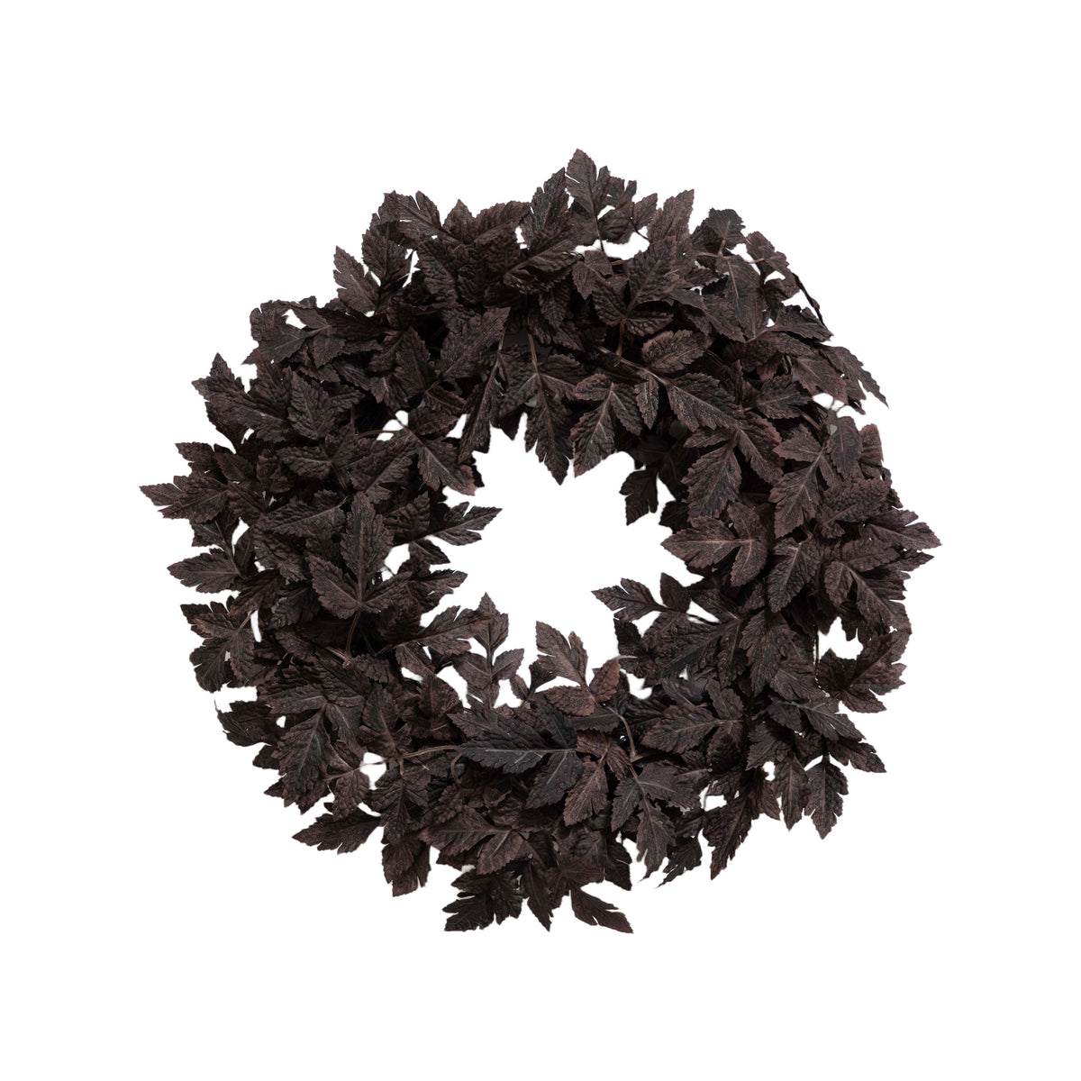 My Texas House Halloween Layered Foliage Wreath, Plum, 24"