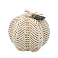 Woven Pumpkin Decoration, White, 7", Halloween by Way To Celebrate