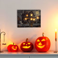 Northlight LED Lighted Creepy Haunted House Halloween Canvas Wall Art - 11.75" x 15.75"