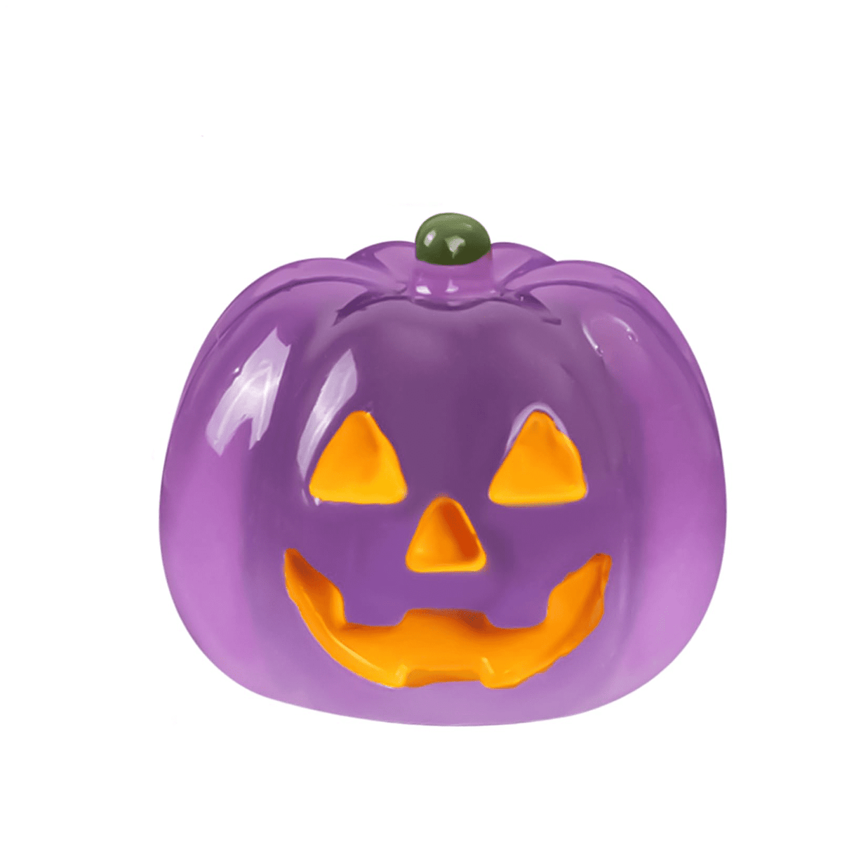 PPKVUFD 1Pc Luminous Resin Pumpkins for Decorating Fall Halloween Miniature Pumpkin Artificial Mini Pumpkins Decoration for Fall Halloween Party Gifts Home Cake Decoration Craft DIY Halloween Decor
