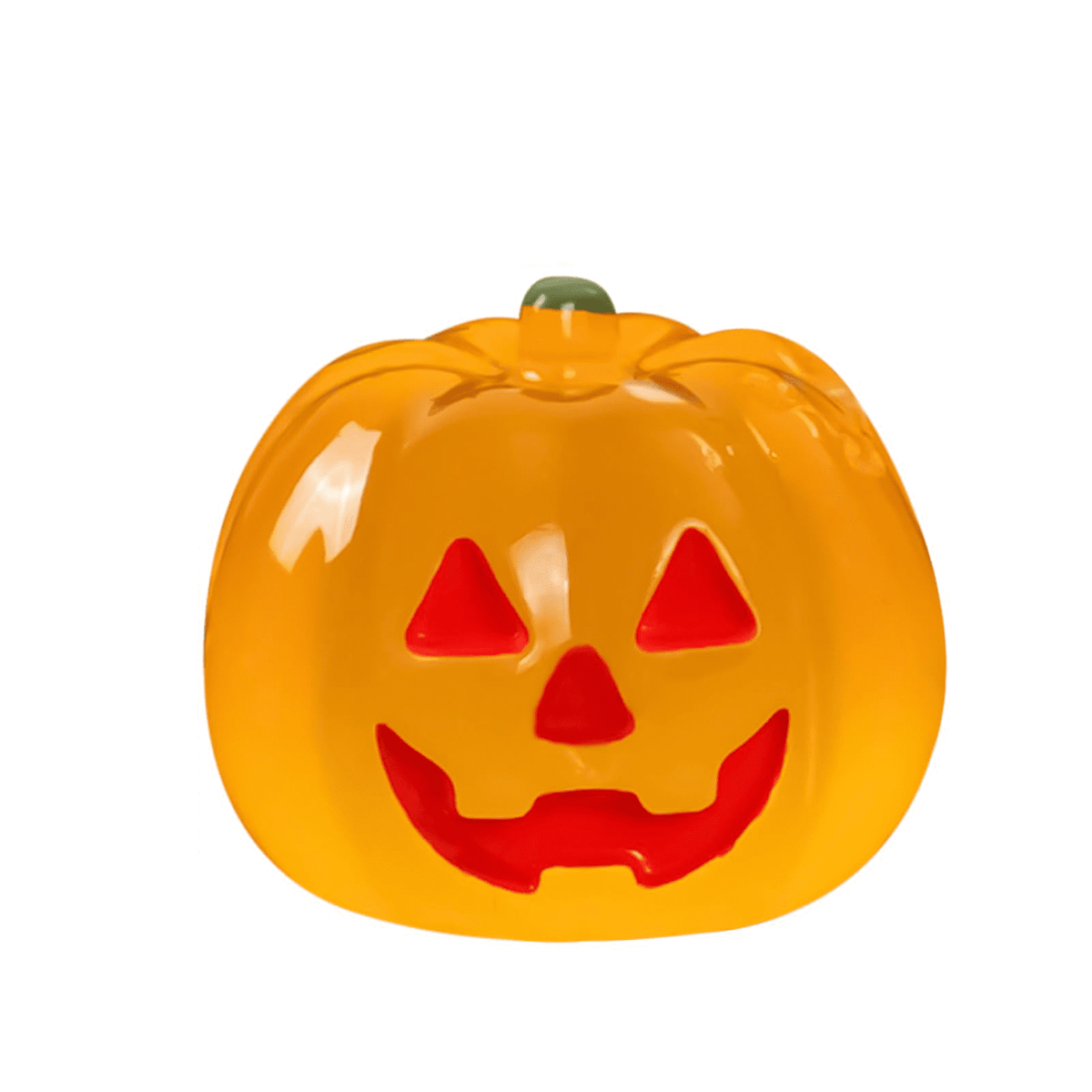 PPKVUFD 1Pc Luminous Resin Pumpkins for Decorating Fall Halloween Miniature Pumpkin Artificial Mini Pumpkins Decoration for Fall Halloween Party Gifts Home Cake Decoration Craft DIY Halloween Decor