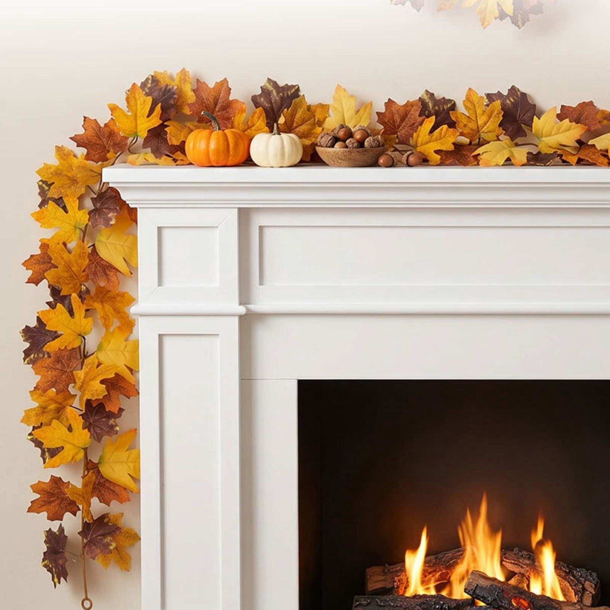 SCNOR 72 Inch Halloween Felt Garland with Ghost Pumpkin Witch Hat Spider Broom, Hanging Decor for Fireplace Mantel Wall