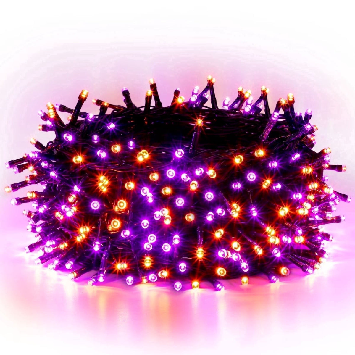 Scidweet Halloween String Lights, 105 FT 300 LED Twinkle Fairy Lights for Indoor Outdoor Halloween Decorations, Purple