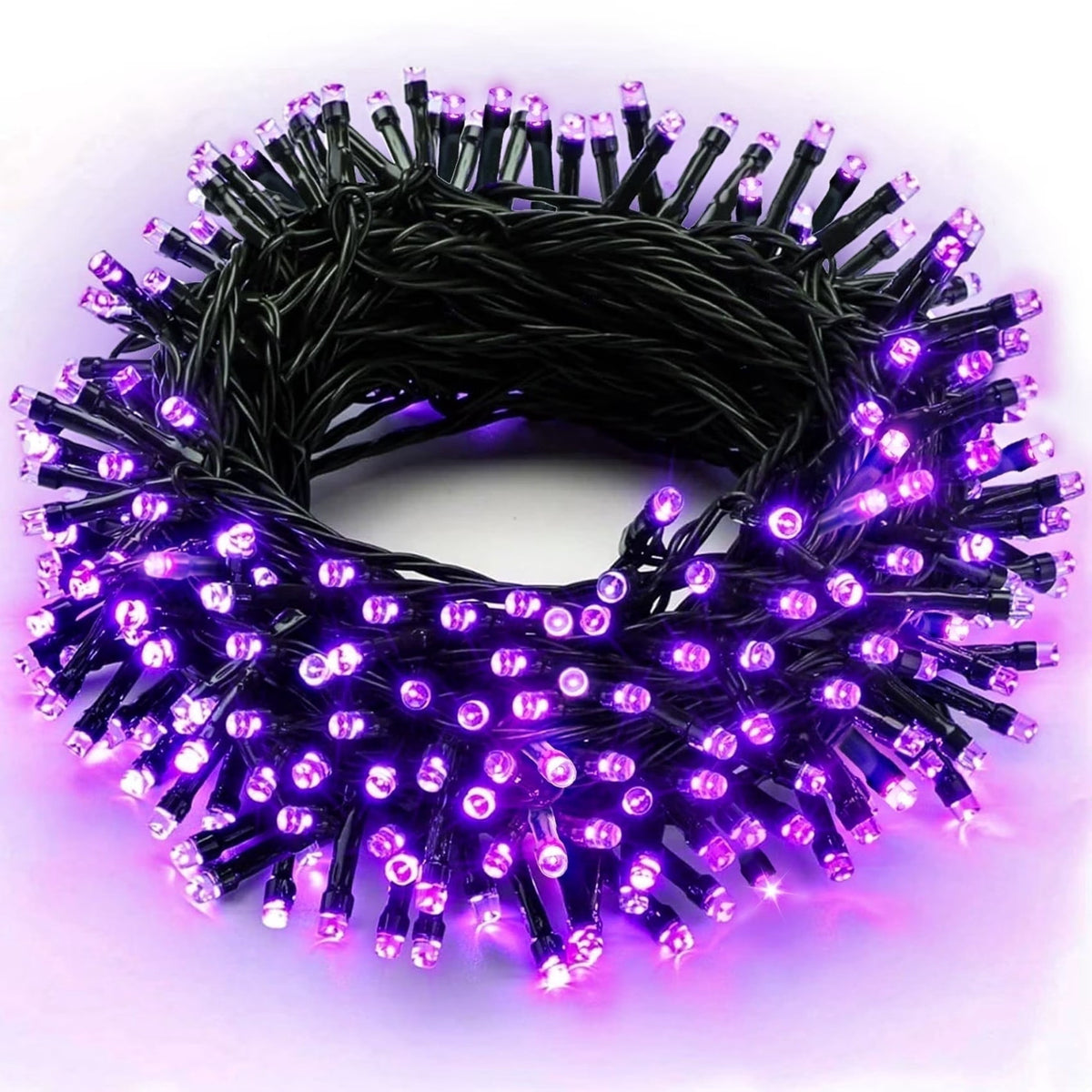 Scidweet Halloween String Lights, 105 FT 300 LED Twinkle Fairy Lights for Indoor Outdoor Halloween Decorations, Purple