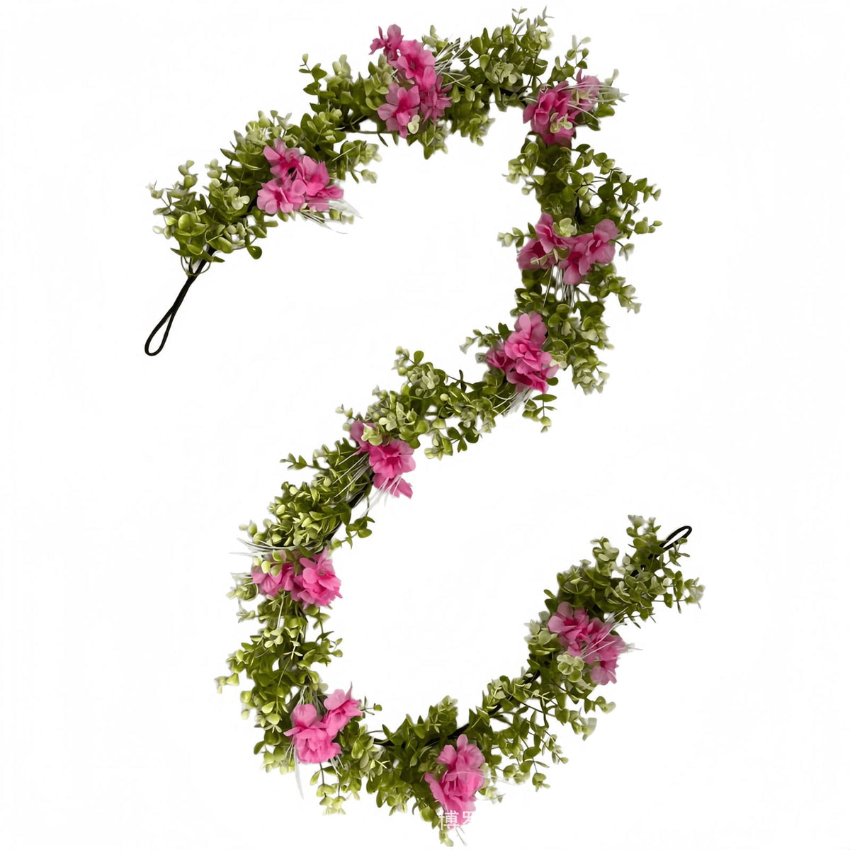 Spring Artificial Flowers Garland, 70 inch Fake Eucalyptus Vine Cherrys Blossoms Hanging Garland Rattan for Mantle Fireplace Wedding Indoor Outdoor Home Decor