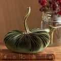 Suncoda Fall Decorations 1 Pc Faux Assorted Velvet Pumpkins Decorative Foam Pumpkins for Farmhouse Fall Wedding Thanksgiving Halloween Table Centerpiece Mantel Kitchen Decor 6*6in