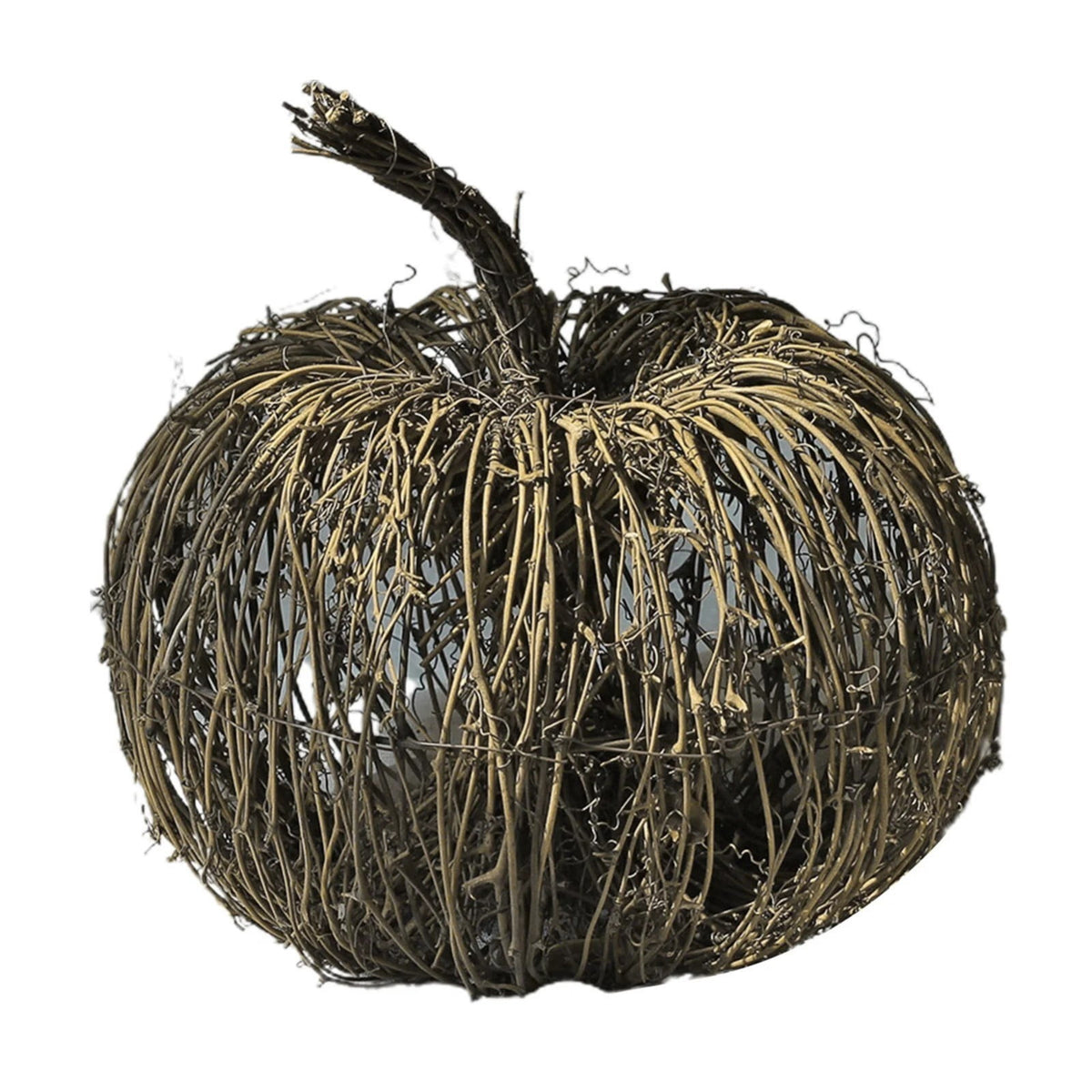 Handwoven Pumpkin Lantern, Rustic Vintage Halloween Decor, 28cm Woven Pumpkin Lantern Without LED Candle Light, Pumpkin Ornament for Mantel Doorstep Halloween Party Decorations
