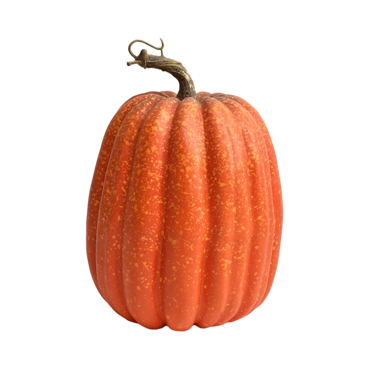 XHKUYI Large Artificial Pumpkins 10.24 inches, Realistic Decorative Pumpkins with Stems, Faux Pumpkins for Autumn Harvest Thanksgiving Home Kitchen Table Centerpieces Decor