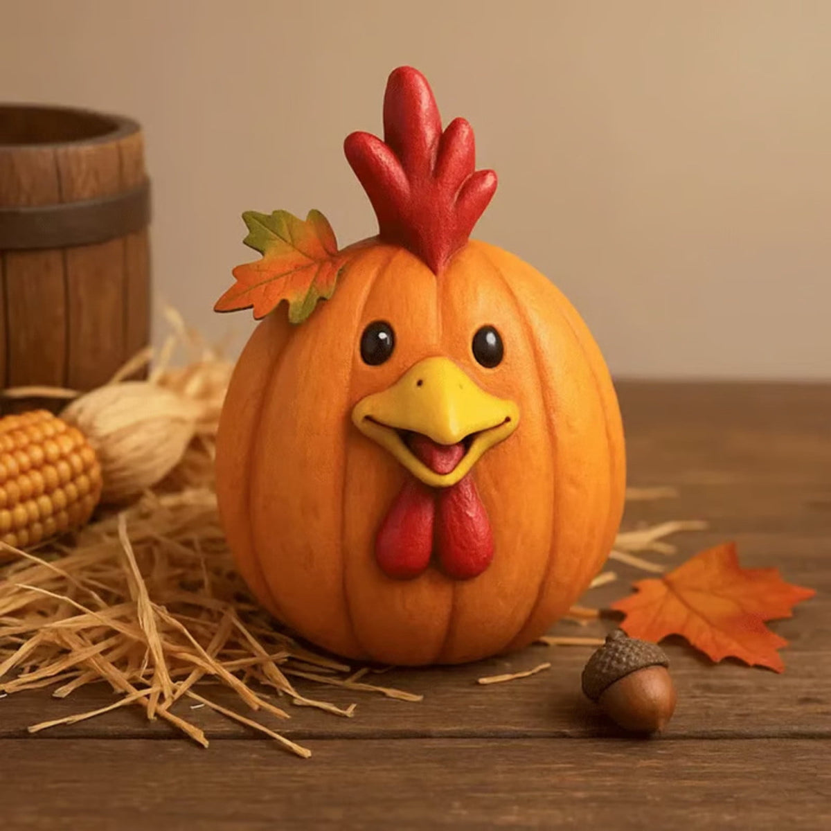 Yannianjz under $5 Farm Animal Pumpkin Figurines, Cute Funny Resin Cow Duck Sheep Pig Chicken Statue, Halloween Thanksgiving Fall Decorations, Autumn Farmhouse Table Centerpiece, Home Desktop Decor