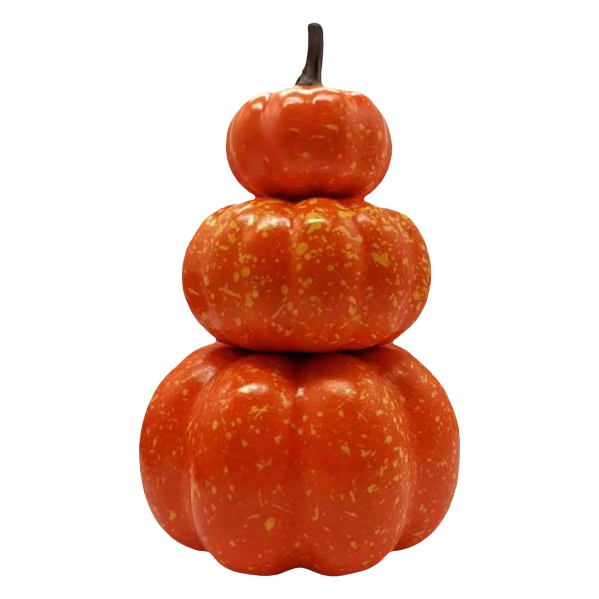 White Stacked Pumpkin Model - Realistic Fall and Thanksgiving Home Decor