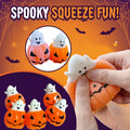 Zydvens Halloween Spooky Ghost in Jack-O'-Lantern Squishy Toys - Cute Matte Pumpkin Ghost Sensory Fidget Toy for Halloween & Thanksgiving Holiday Party Favors