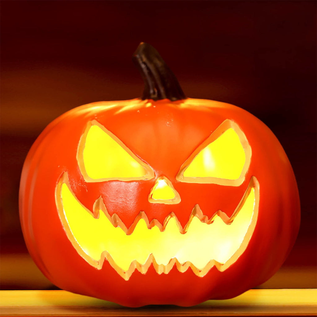 KMMYS Halloween Pumpkin Lantern, LED Light, Realistic Decoration, Versatile Halloween Prop, Perfect for Home Decor and Photography, Halloween Pumpkin Blow Molded Lantern