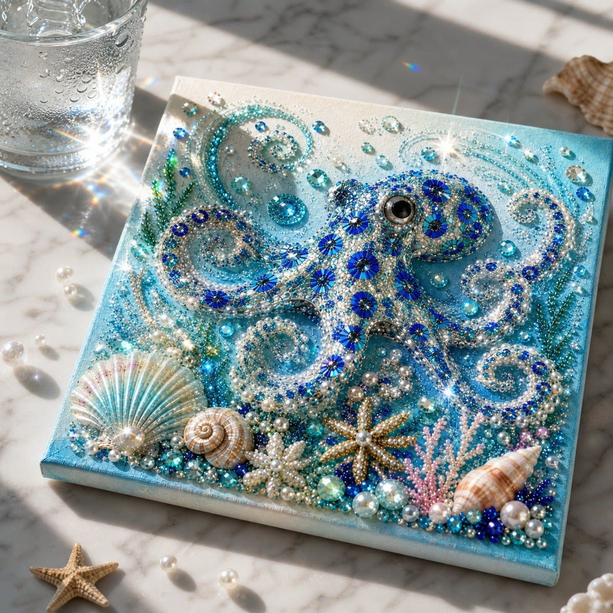 JWZZYD DIY Christmas Pearl Painting Art Kit with Frame, 9.8" Christmas Pearl Beads Art Craft Set, Gemstone Dots Beads for Holiday Christmas Wall Decor, Decoration Gift(Reindeer)