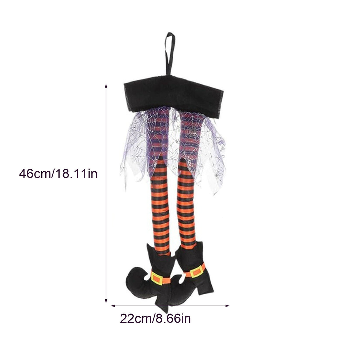 Fnochy Halloween Witch'S Legs For Wreath Plush Stuffed Witch Legs With Shoes Sticking Out Of Window Door Car Auto Trunk Outdoor Wicked Novelty Hanging Witch Legs Car Trunk Yard Decorations Clearance