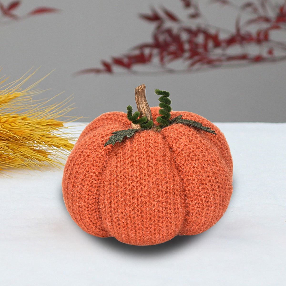 Taotanxi Fall Mini Crochet Pumpkins Seasonal Knit Decorative Pumpkins for Crafts Rustic Decor Farmhouse Decorative Fall Thanksgiving Centerpiece Table Decorations for Mantel Kitchen Gift