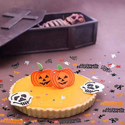 2000+pcs Confetti Table Scatter Pumpkins Spiders Bats Witches Spider Webs Star Cat Ghost Skull for Halloween Party Favor Decorations