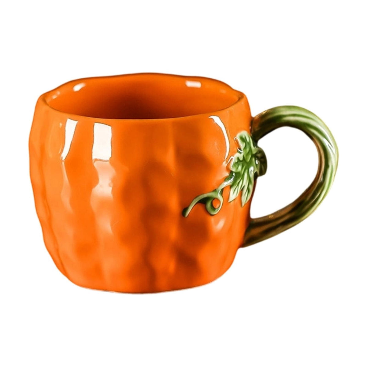 Cute Pumpkin Handmade Ceramic Mug with Dust Lid, Thanksgiving Halloween Coffee Cup for Office, Creative Water Cup Holiday Gift for Friends Family Coworkers Kitchen Home Decor
