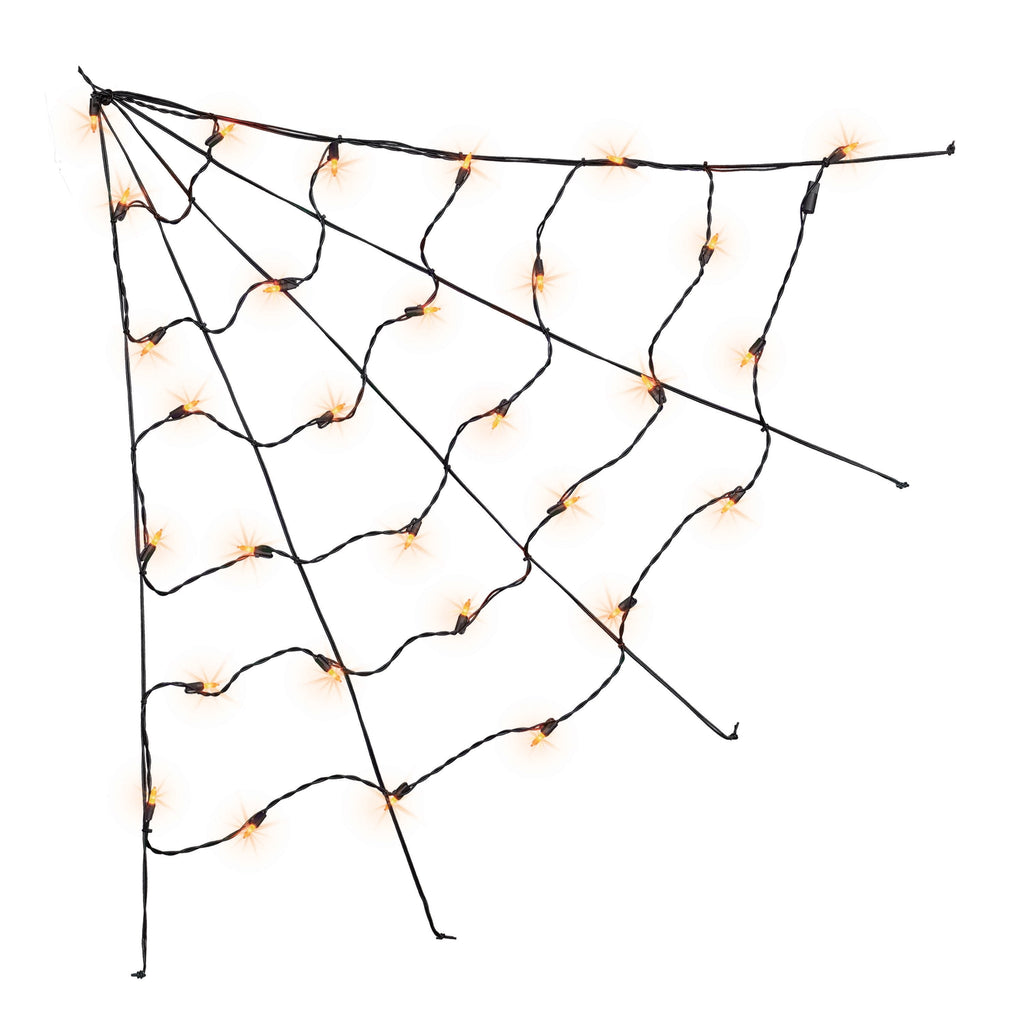 Indoor/Outdoor 30-Count LED Corner Web Lights, Purple, 30" x 30", Halloween by Way To Celebrate
