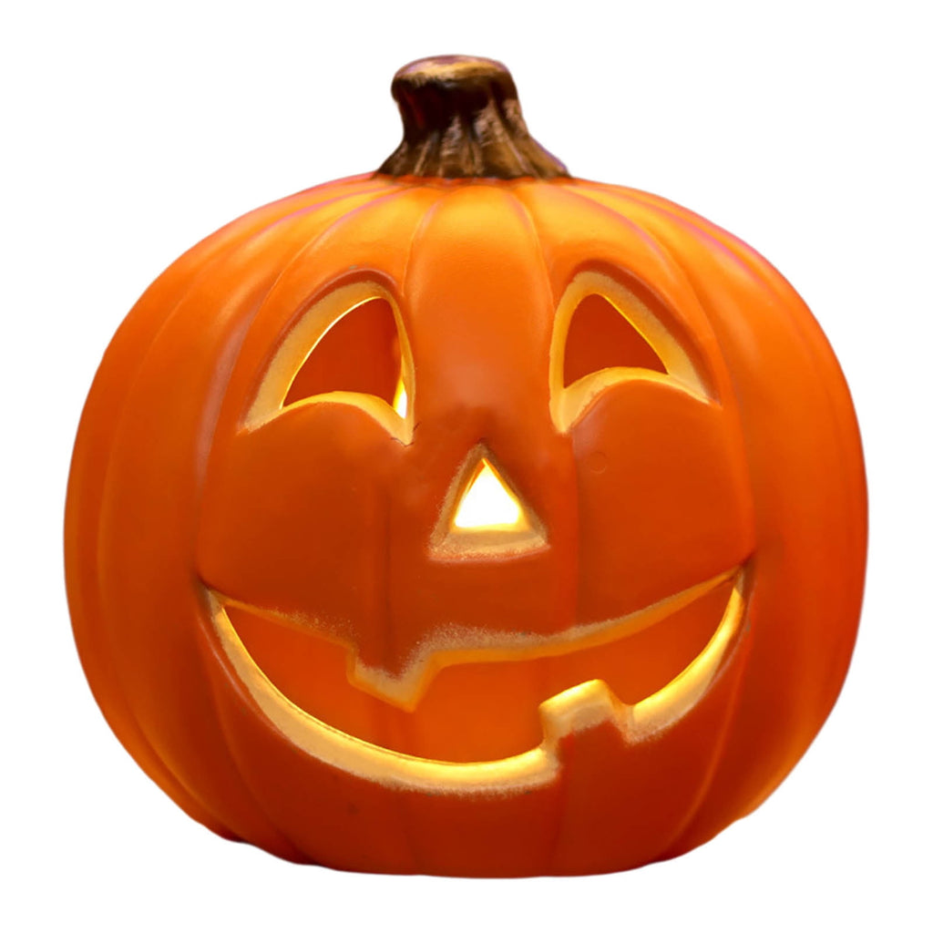 Halloween Pumpkin Lamp Light Decor,Battery Operated Halloween Jack-O-Lantern,Spooky Vintage LED Lighted Pumpkin Lights for Outdoor Indoor Tabletop Front Door Porch Garden Patio Yard