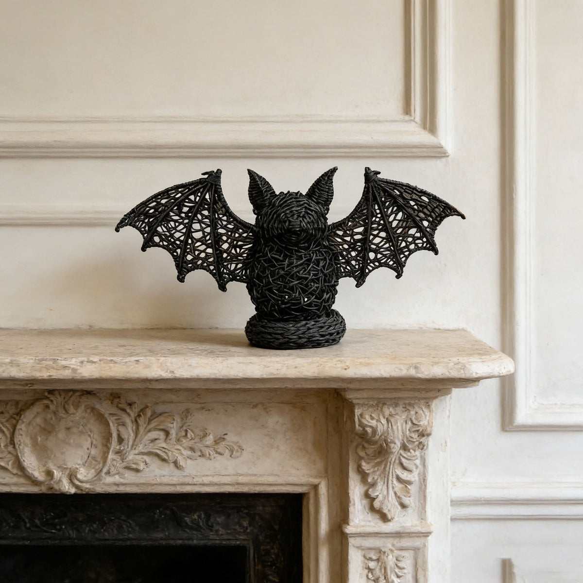 2026 Black Halloween Pumpkin, Halloween Seaweed and Pumpkin Decorations Fall Table Centerpiece for Autumn Fall Holiday Party Home Decor and Festive Fireplace Mantel Display , 11.8 Inch A