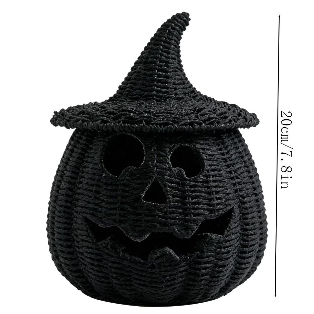 SCNOR Friendly Ghost Statue with Pumpkin Candy Bowl, 11.8 Inch Halloween Decoration for Outdoor Porch, Yard, Patio & Indoor