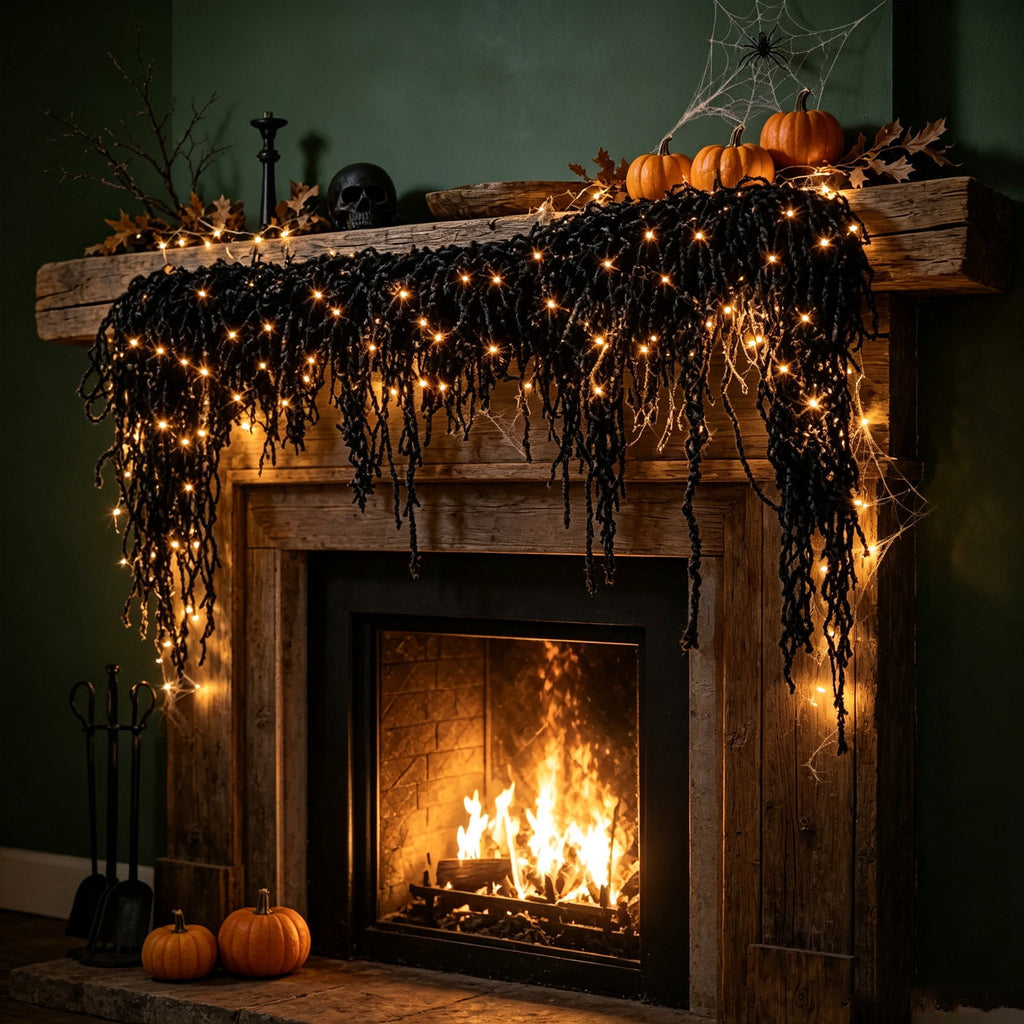 yulier Artificial Garland 70.86 inch Spring Garland with Flowers, Faux Vines Floral Hanging Garland for Holiday Wedding Spring Home Party Window Door Fireplace Table Indoor Outdoor Decor