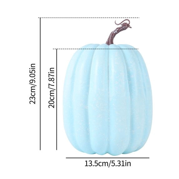 CQHVKQ 8 Inch Large Artificial Pumpkin Fall Decorations, Realistic Fake Harvest Pumpkin, Orange Gold Decorative Pumpkins for Table Centerpieces, Fall, Thanksgiving & Halloween DIY