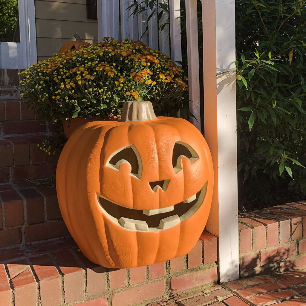 Gamexcel 3 Pack Light Up Jack O Lantern Pumpkins, 10/14/16 in Waterproof LED Halloween Decorations for Indoor Outdoor Porch Yard