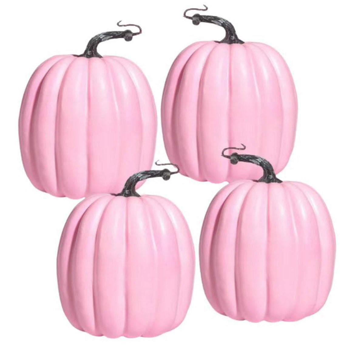 FXMLRLK 1 PCS 6.5 Inch Pink Plastic Pumpkins for Decorating - Large Artificial Foam Pumpkins for Fall Decor, Halloween, Thanksgiving, Paintable for DIY Crafts & Centerpieces