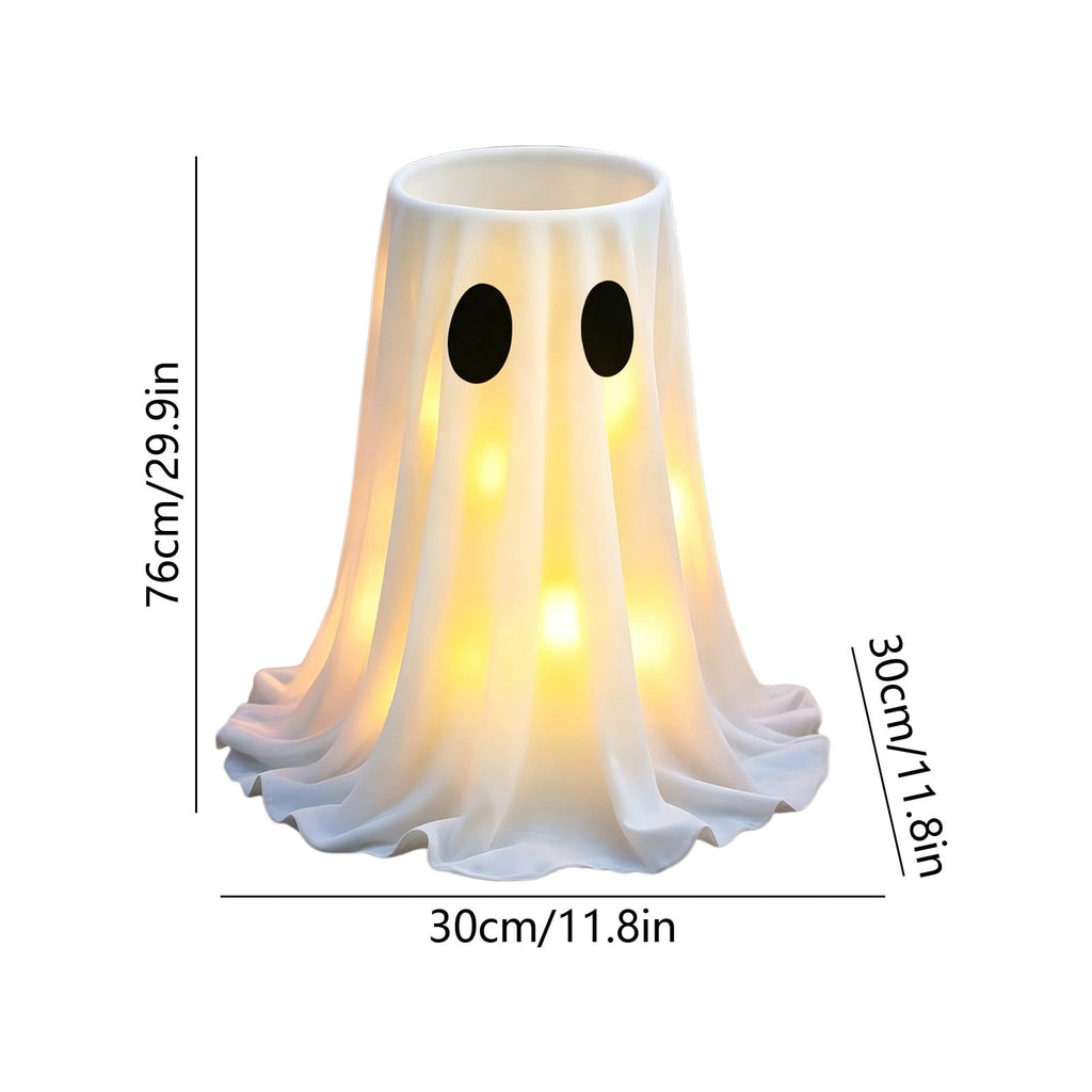 Halloween Ghost Candy Bowl Large Light Up Floor Stand with Remote Control for Halloween Party Treat Display and Trick Or Treat Setup