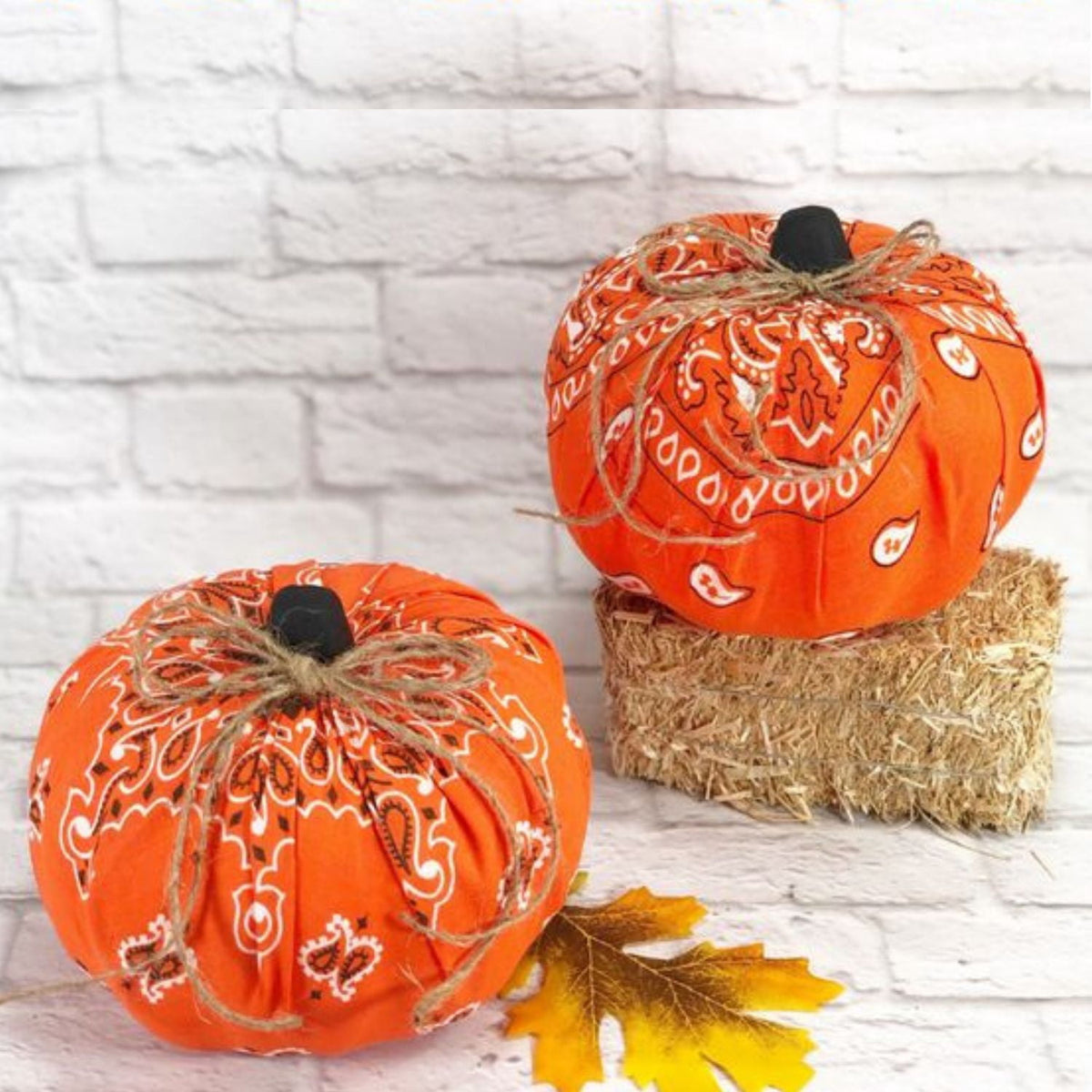 Four Orange Carvable Pumpkin Foam Decoration, 4.75 inches Pumpkin for Halloween Christmas Harvest Centerpiece DIY Decor