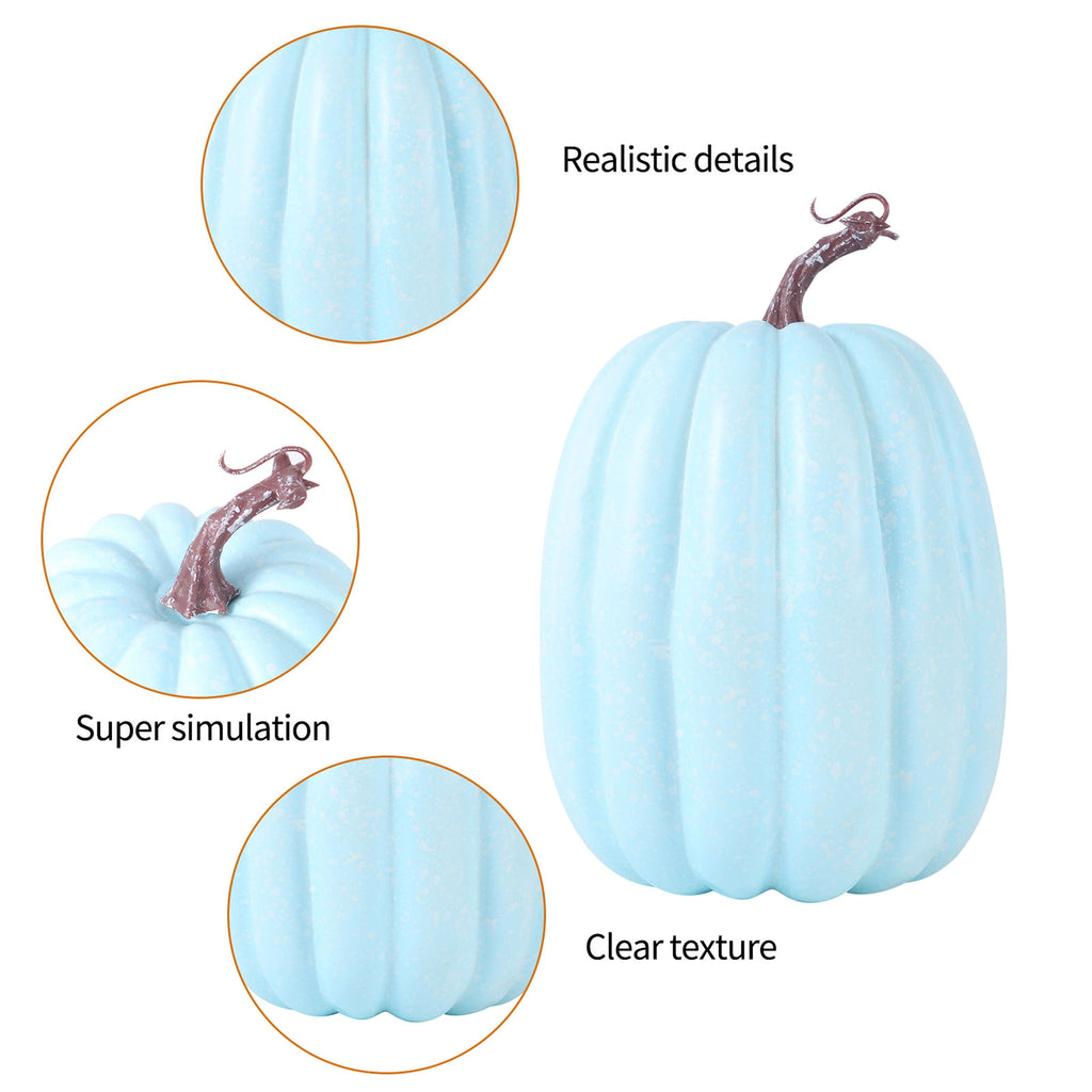 RUINIXCW 8 Inch Large Artificial Pumpkins Fall Decorations Thanksgiving Halloween Pumpkins Giant Fake Pumpkins Foam Pumpkins Autumn Harvest Home Decor