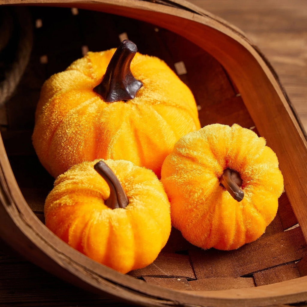12 Pcs Small Velvet Pumpkins Artificial Pumpkins 2 Sizes for Fall Decor Wedding Thanksgiving Halloween Party Table Centerpiece Farmhouse Decoration, Blue