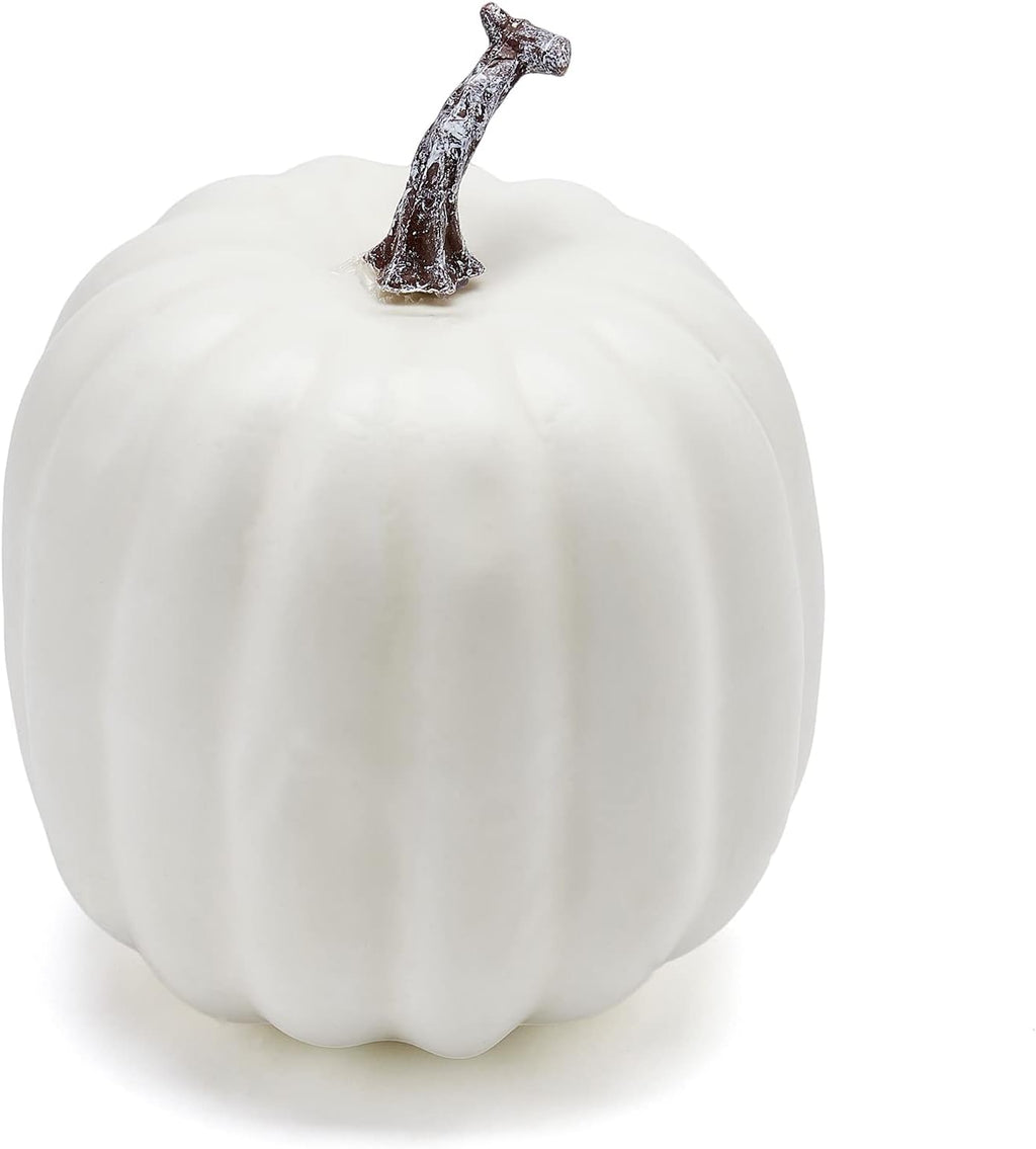 7Pcs Artificial Pumpkins Fall Decoration Assorted Faux Pumpkin Cute Foam Pumpkins for Home Outside Halloween Decorating