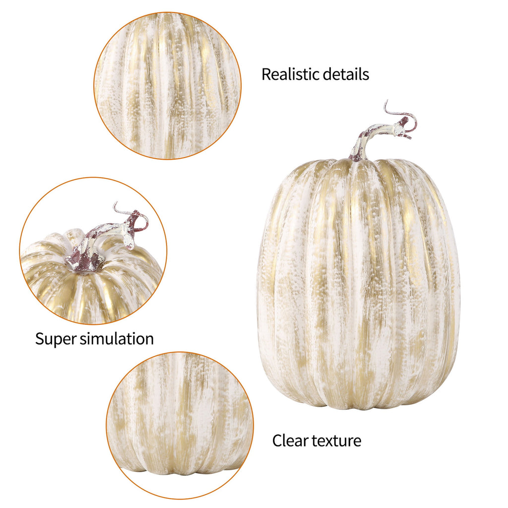 RUINIXCW 8 Inch Large Artificial Pumpkins Fall Decorations Thanksgiving Halloween Pumpkins Giant Fake Pumpkins Foam Pumpkins Autumn Harvest Home Decor