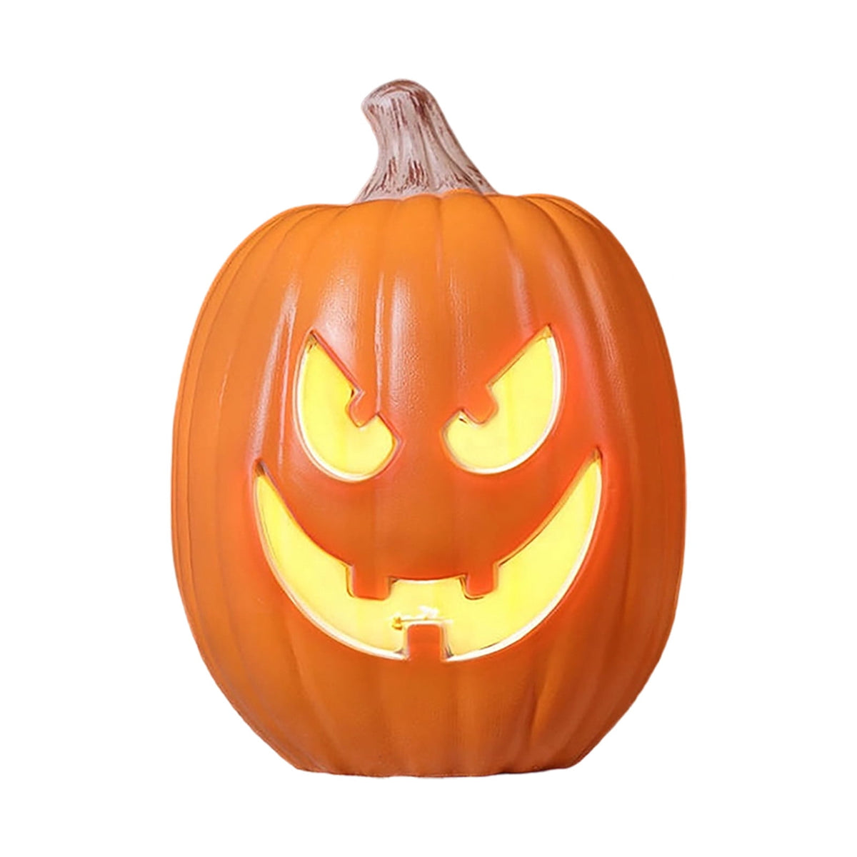 Tdxkok Halloween Large Plastic LED Light Up Pumpkin Outdoor Yard Porch Home Storefront Mall Holiday Display Decoration Ambient Lighting Lantern