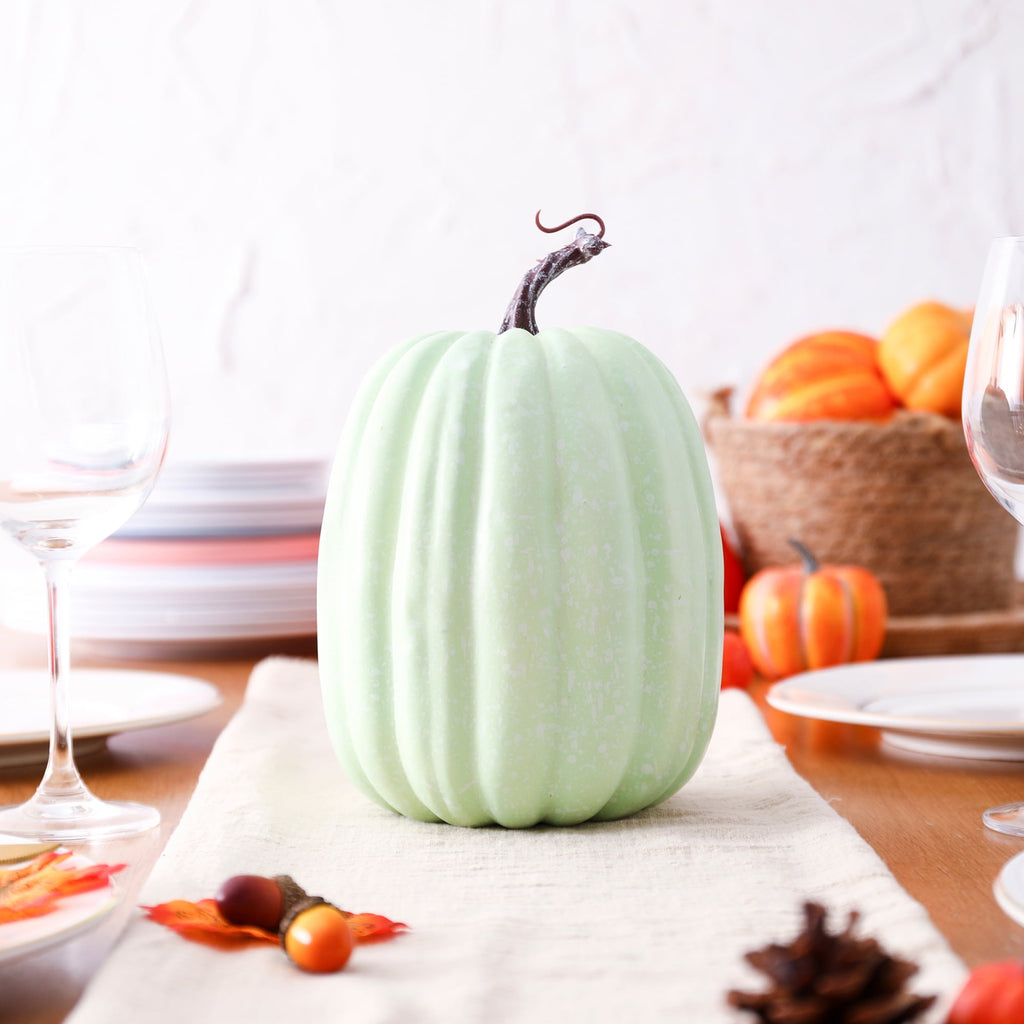 RUINIXCW 8 Inch Large Artificial Pumpkins Fall Decorations Thanksgiving Halloween Pumpkins Giant Fake Pumpkins Foam Pumpkins Autumn Harvest Home Decor